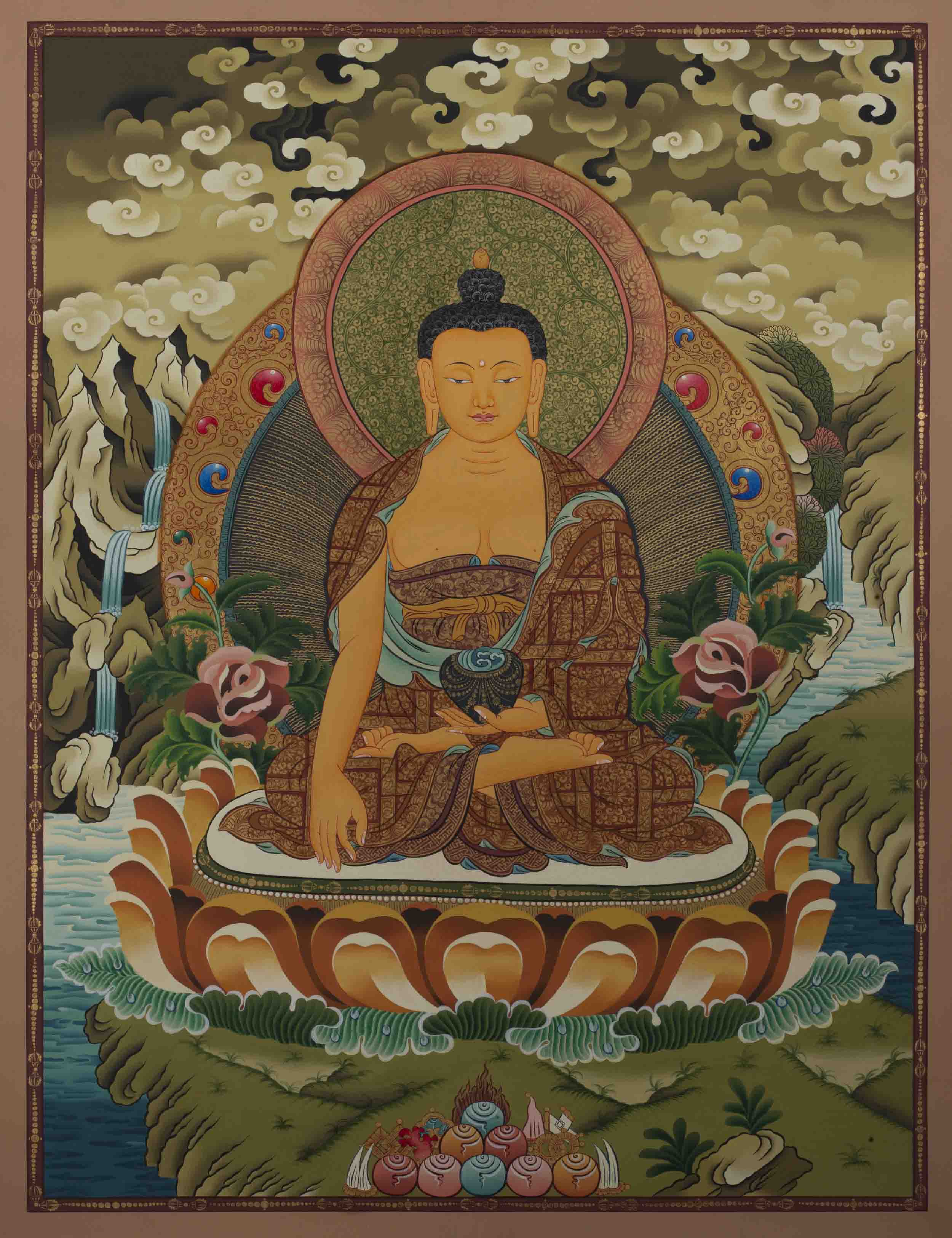 Tathagata Buddha Shakyamuni | Wall hanging for Peace | Tibetan Thangka Art